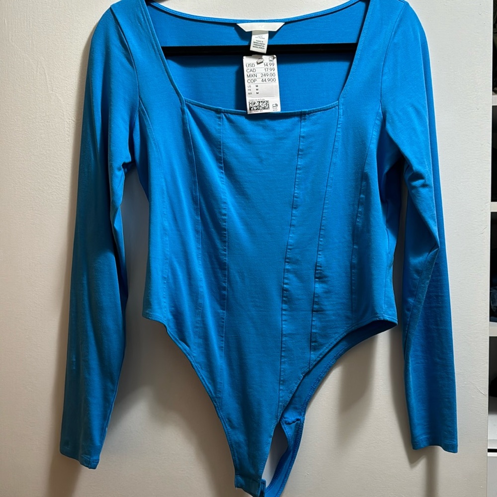 NWT H&M Blue Longsleeve Bodysuit